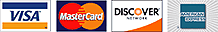 Visa, Mastercard, Discover, American Express Accepted